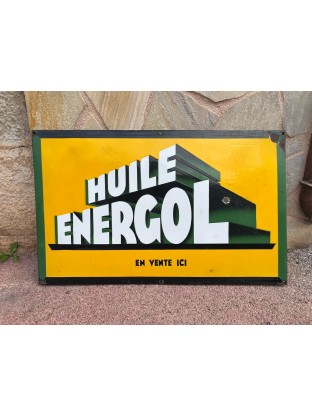 Plaque publicitaire huile Energol