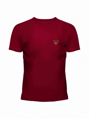 T-shirt Le Brodé - M Rosso Vecchio